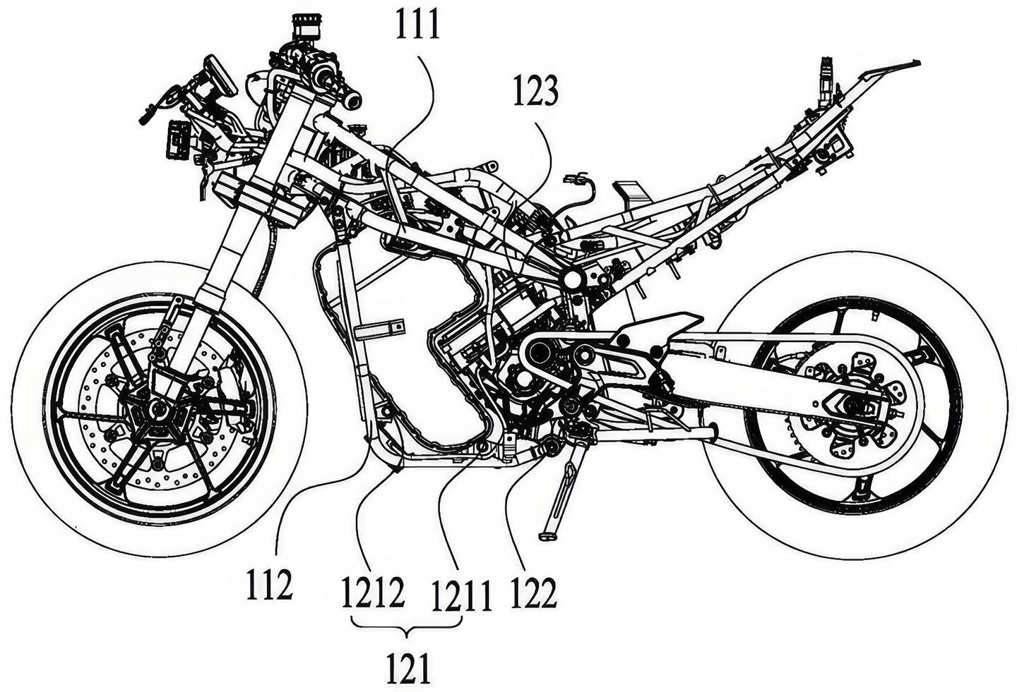 Instead of building a dedicated chassis for the new CFMoto electric sportbike, it utilizes the chassis of its 450SR/NK.