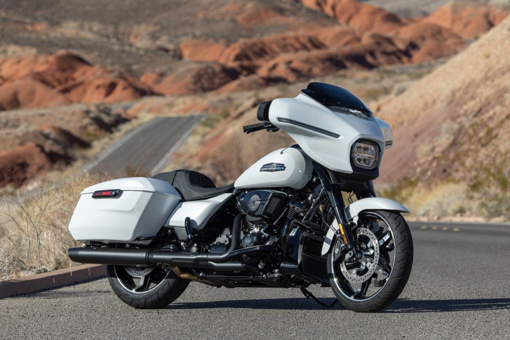 2024 Harley-Davidson Street Glide in White Onyx Pearl.