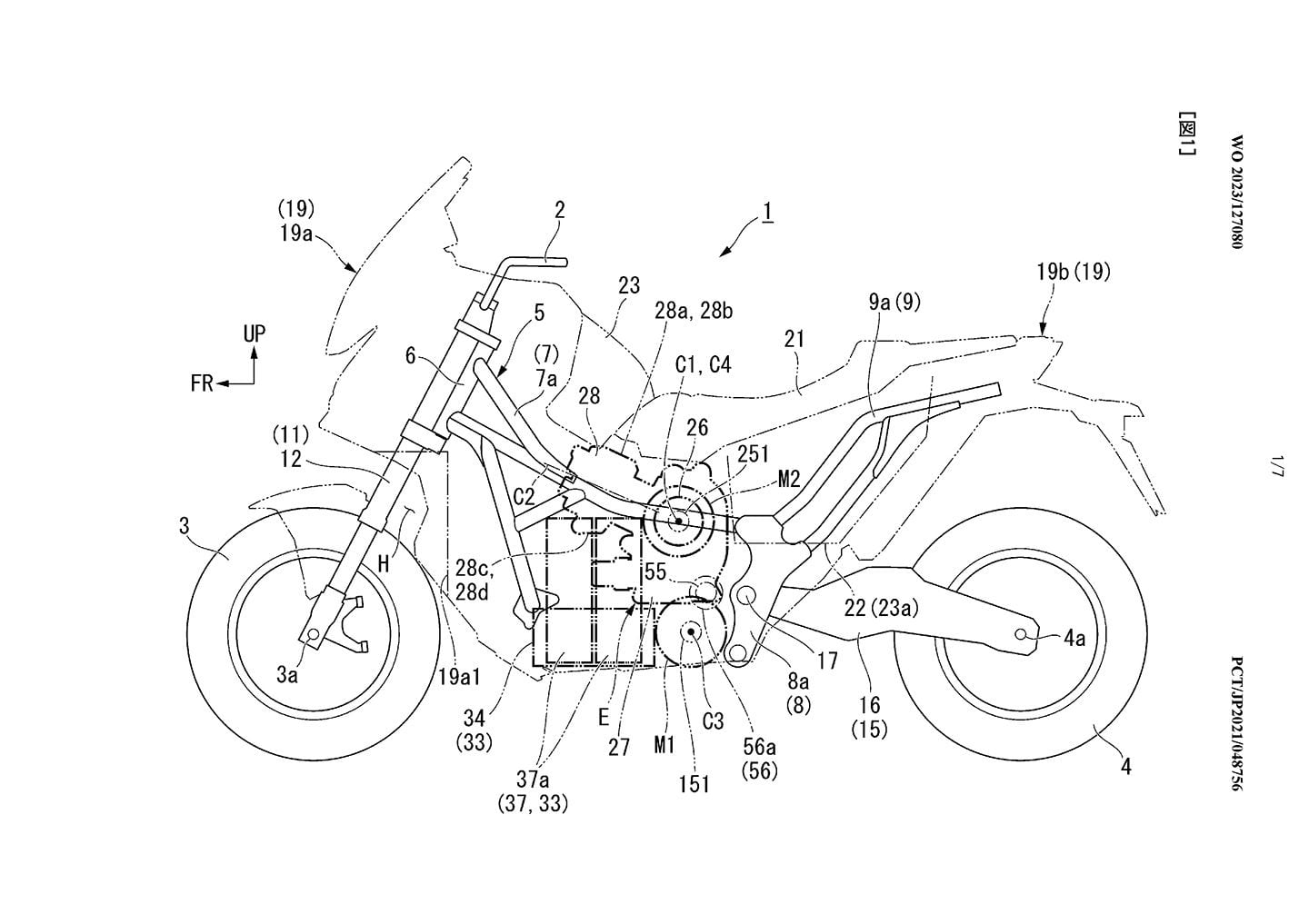 Honda has submitted nine patent drawings showing various dual electric motor hybrid configurations.