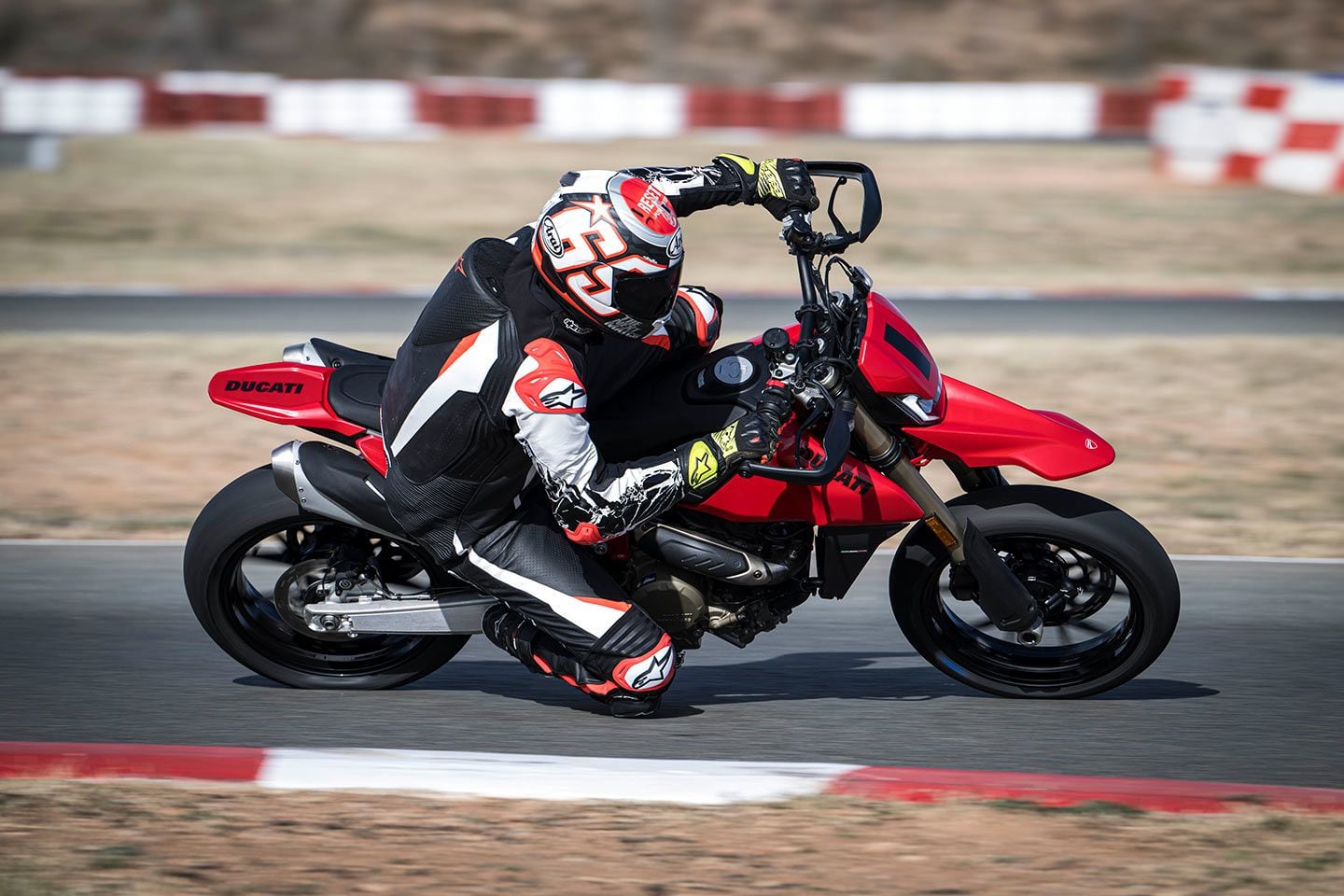 A fully built 450 supermoto might get around the track a bit faster, but you can ride the 698 Mono to and from the track.