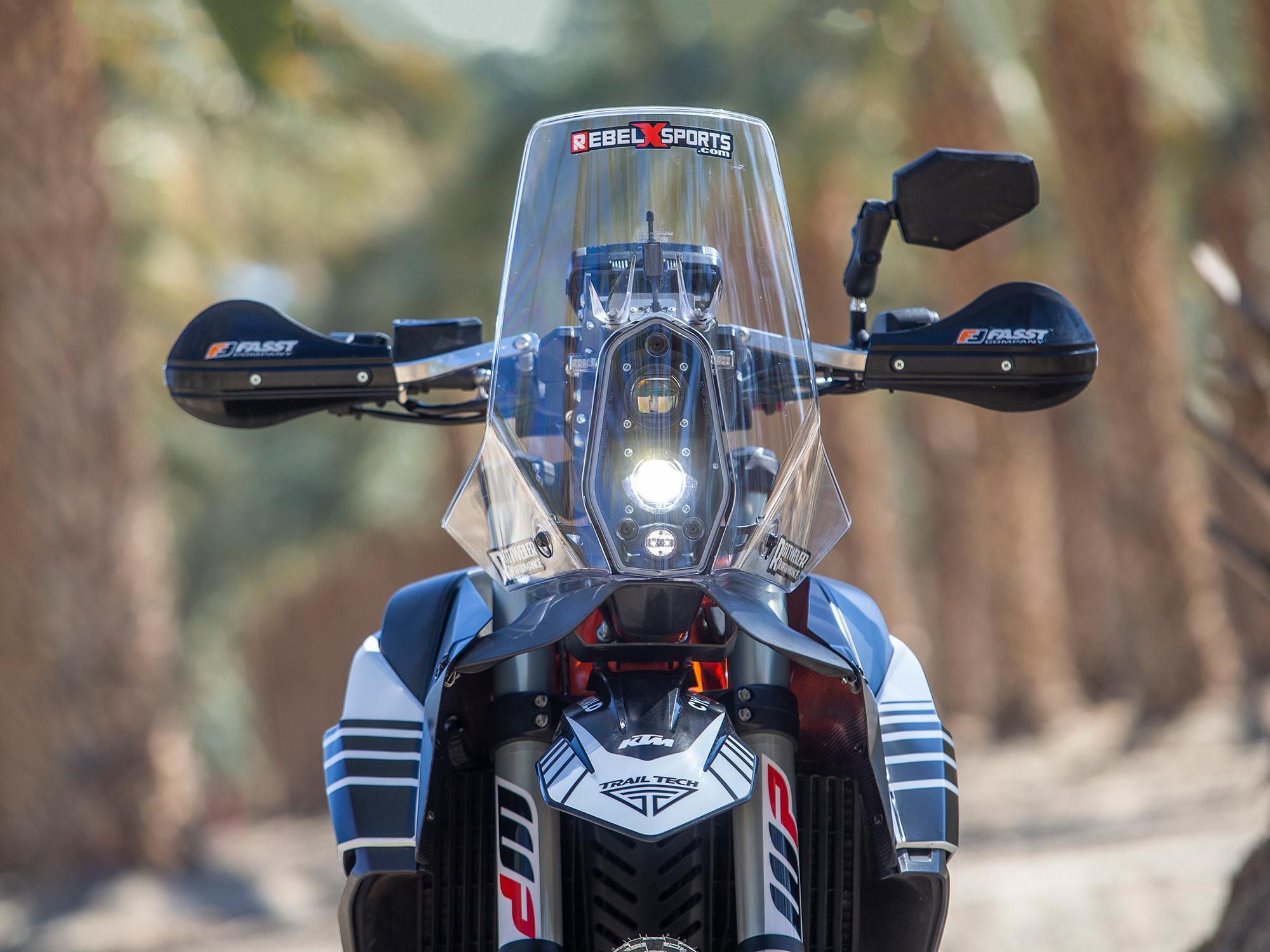 Rebel X Sports’ Rally Kit uses the KTM 450RR headlights and windscreen. You can’t get any more authentic than that.