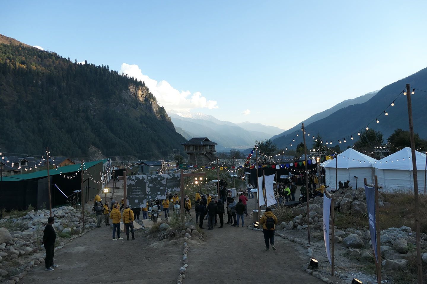 Royal Enfield built a small village related to all things Himalayan at our hotel in Manali, India.