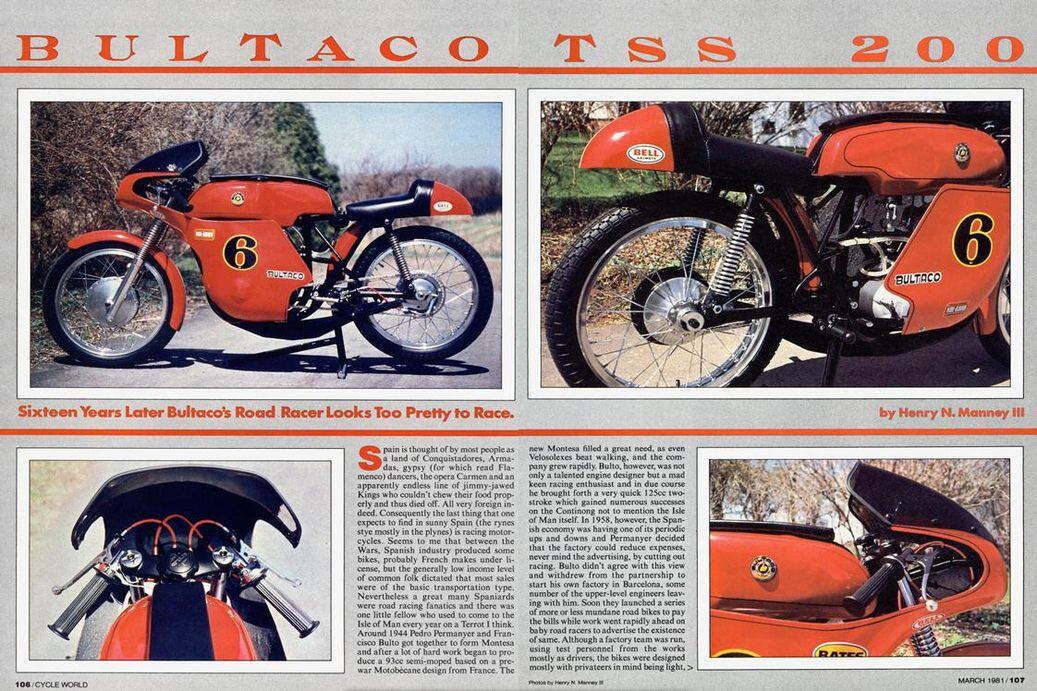 Bultaco - Dave's Tests and Articles