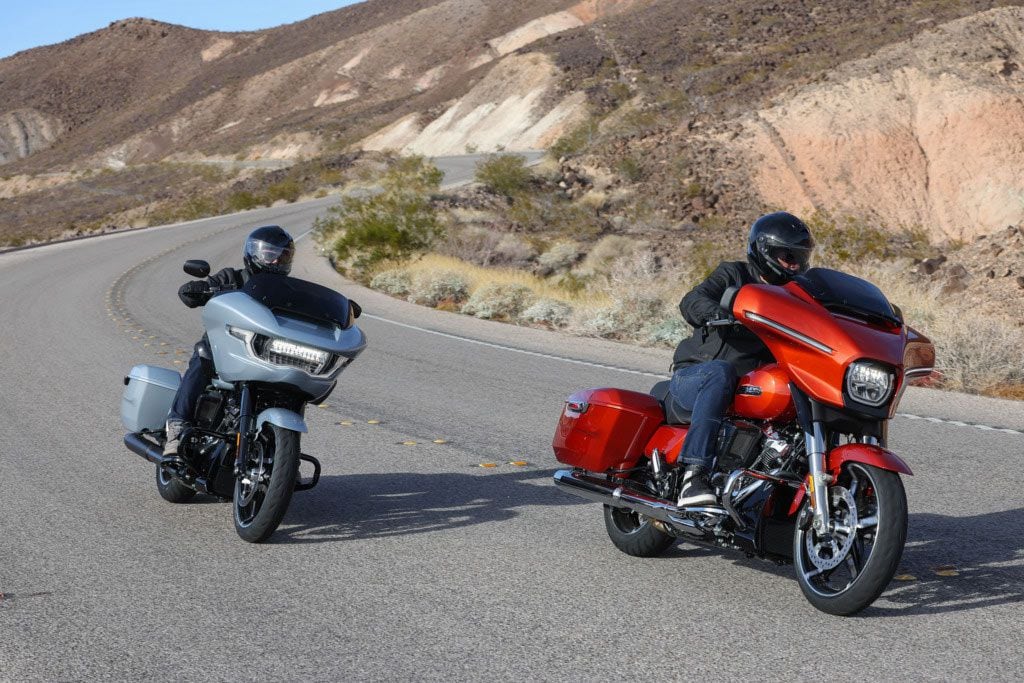 The 2024 Harley-Davidson Road Glide and Street Glide cost the same and have the same engine and features, so it really comes down to styling and the riding position.