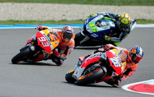 Valiant second place for Yamaha's Marquez and fourth for Pedrosa at ...