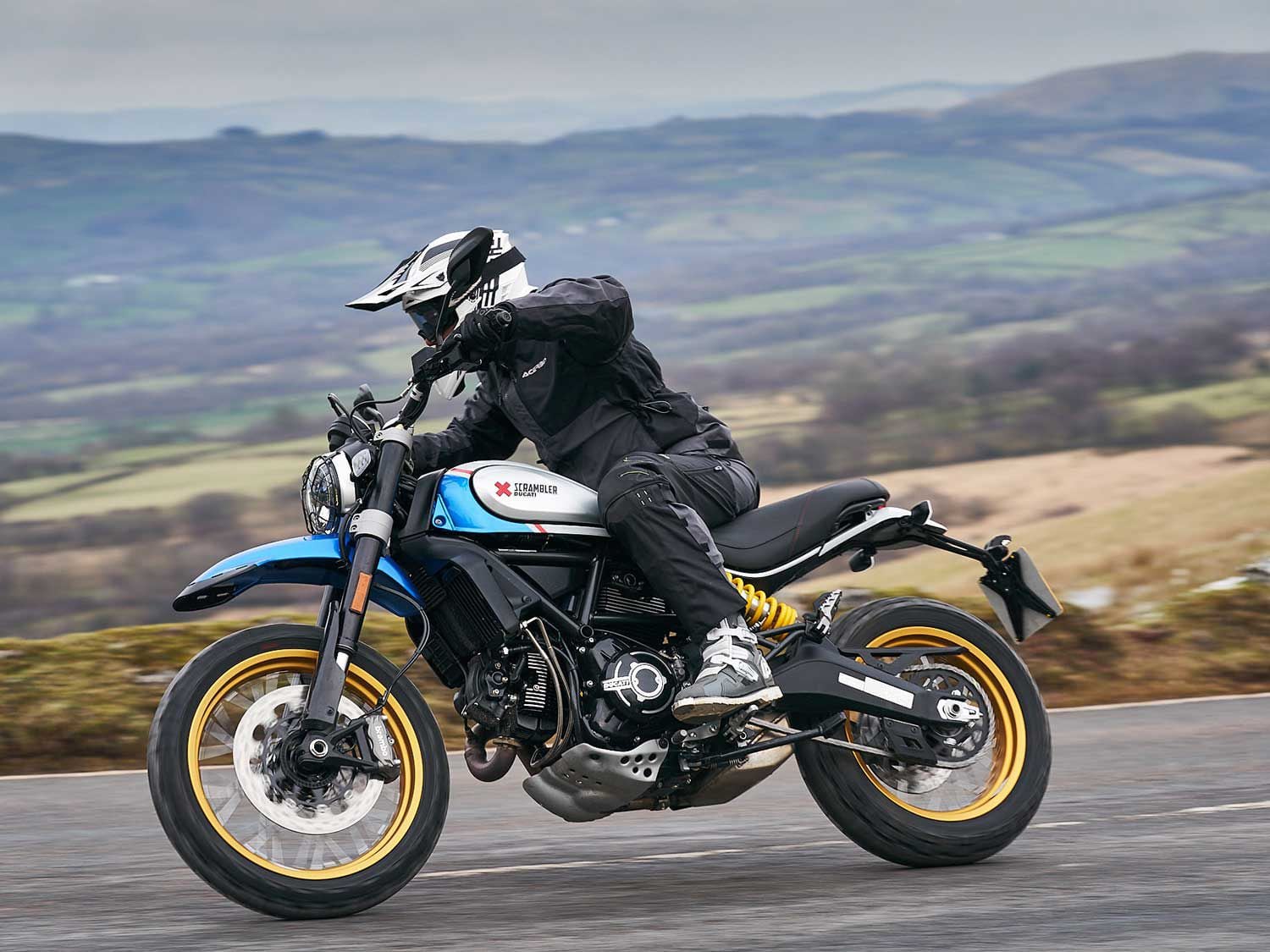 On the road, the Ducati Scrambler Desert Sled is a chilled-out ride—a sort of different take on mild adventure riding.