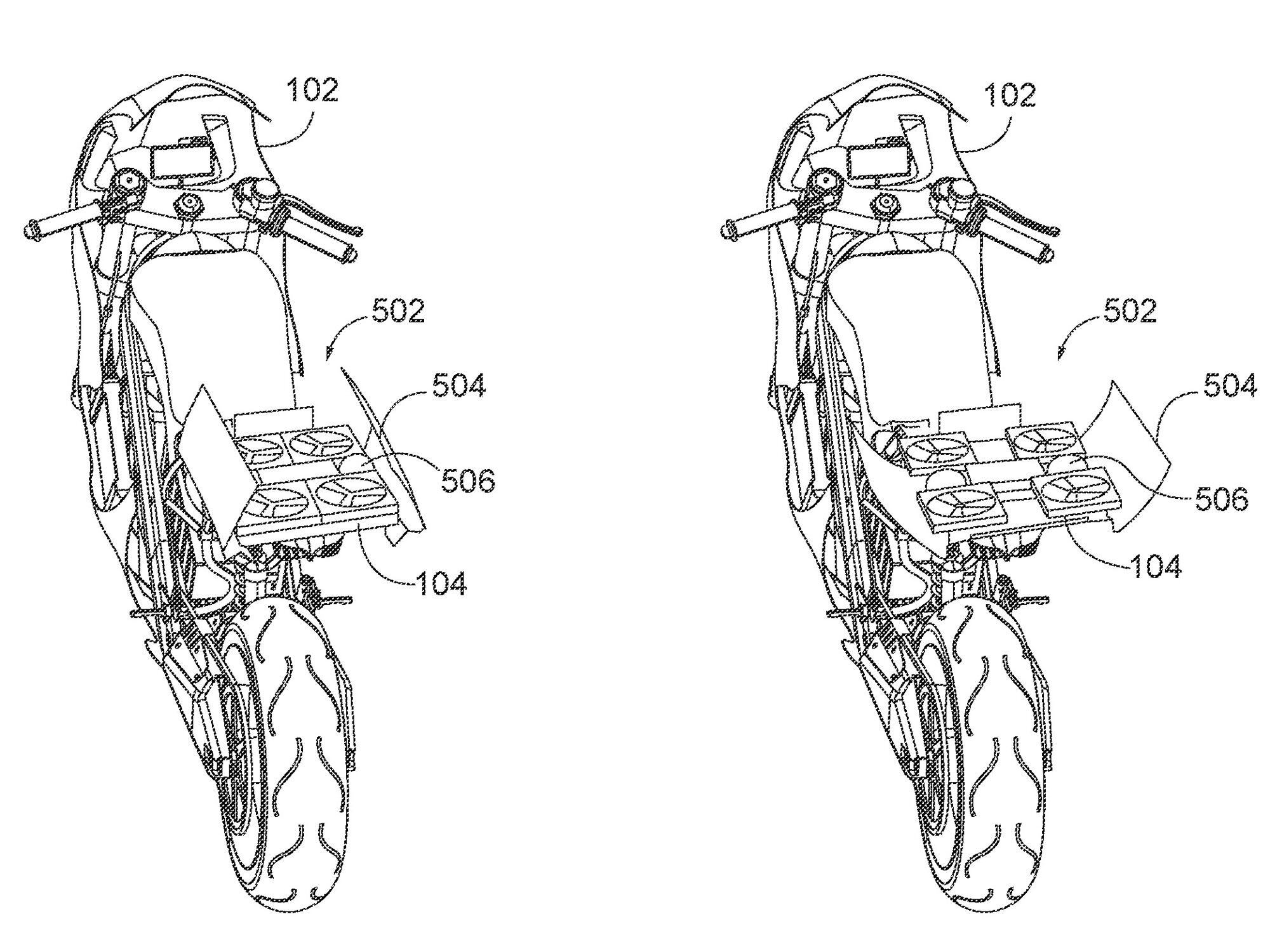 In the future, your brand-new Honda motorcycle may come complete with its own built-in drone.