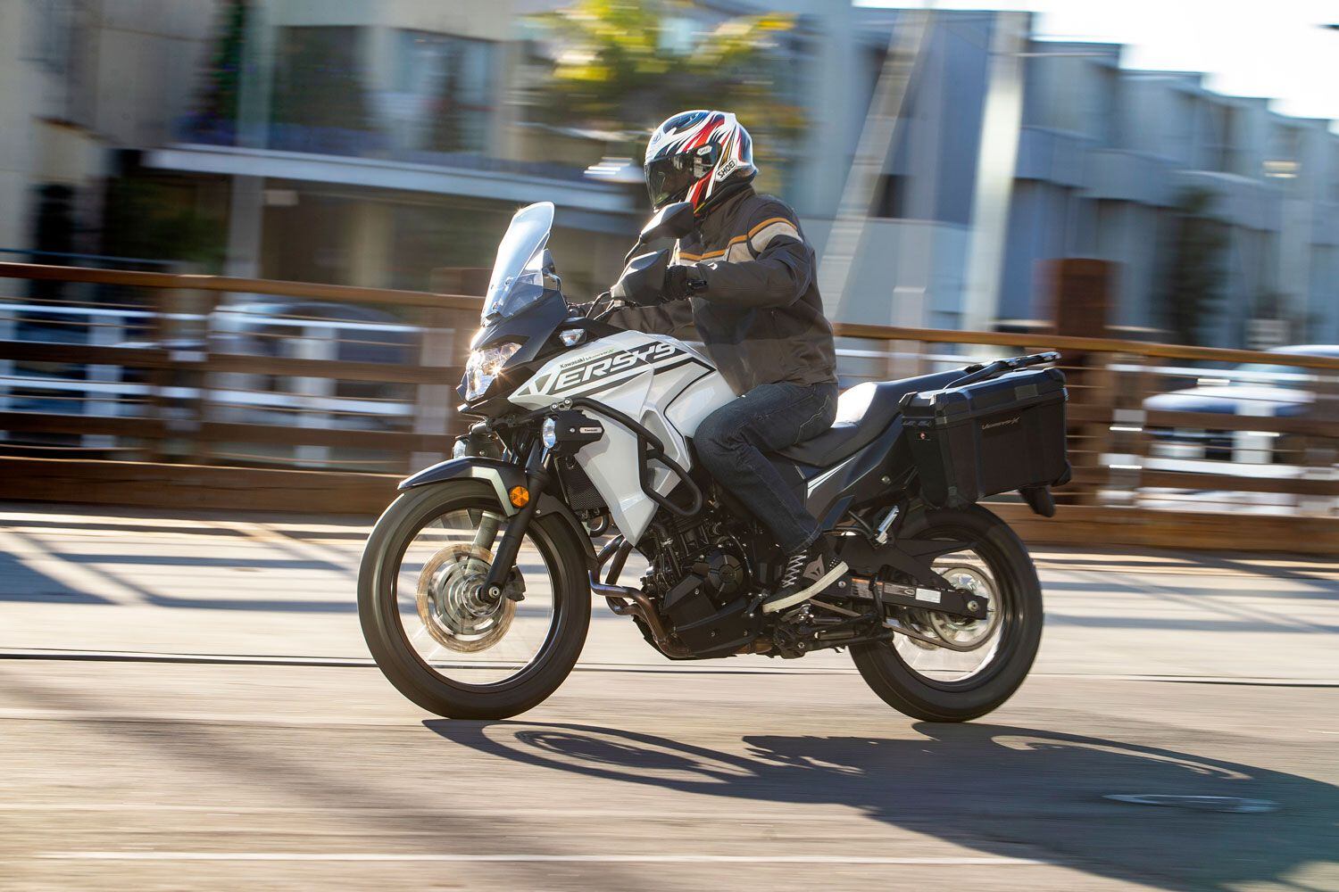 Stand or sit, the Versys-X 300 is comfortable either way.