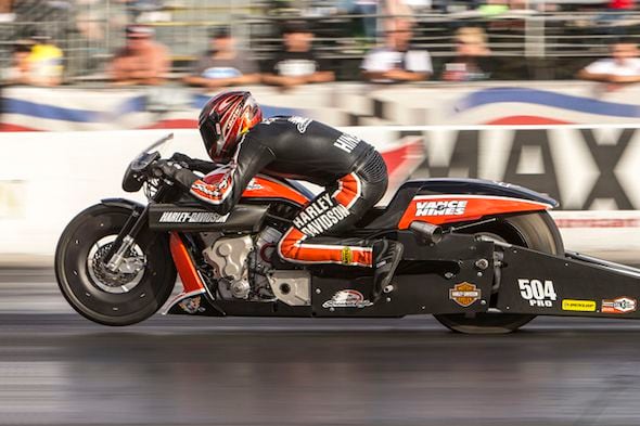 Andrew Hines Rides Harley V-Rod to NHRA Pro-Stock Victory in Nevada ...