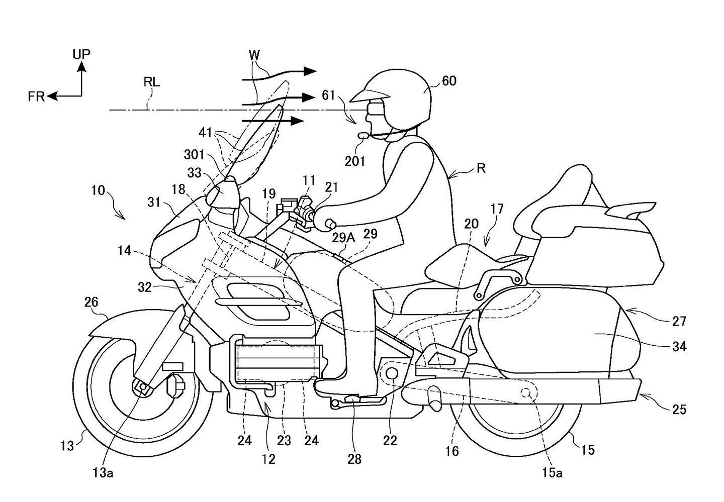 Honda is working on a series of technology features including an auto-adjusting windshield, designed to reduce wind noise for voice-activated features.