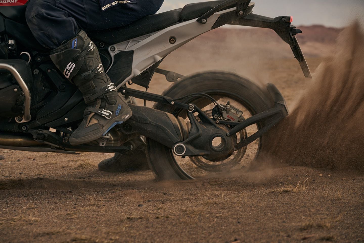With the shorter engine comes a longer swingarm. Take a look at the diameter of that rear axle.
