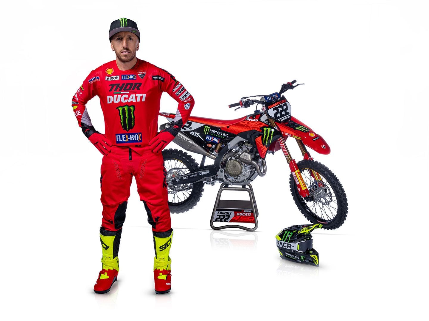 A nine-time MX champ, Cairoli is taking on a new challenge with Ducati Corse and the Desmo450 MX.