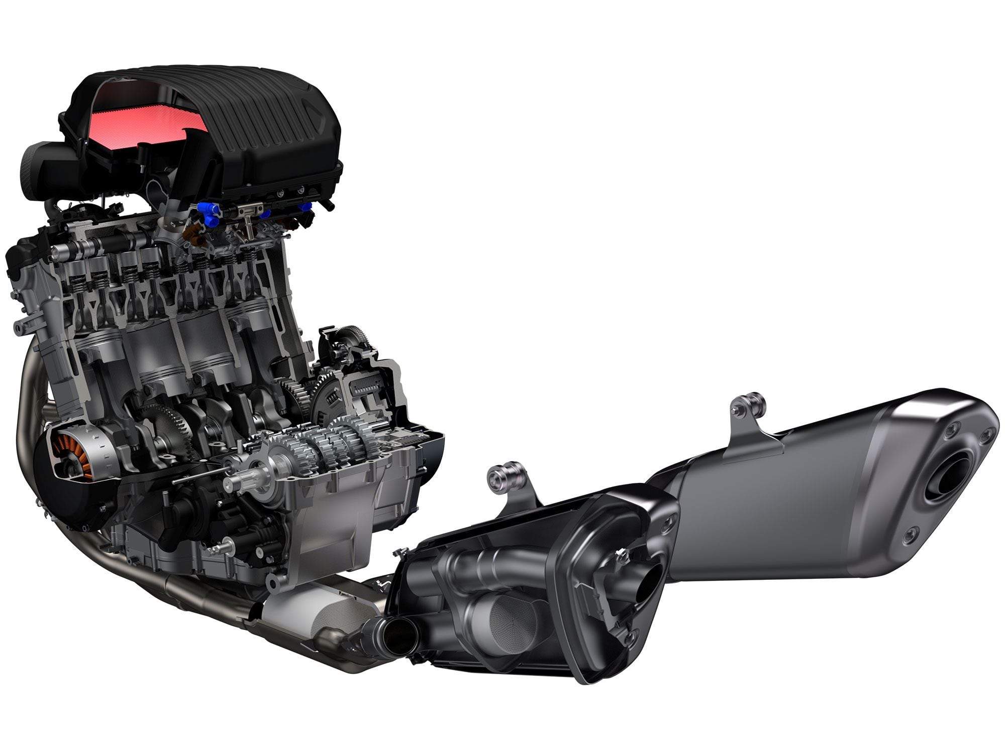 Suzuki has made some durability-related engine changes to the already legendarily robust GSX1300RR engine.