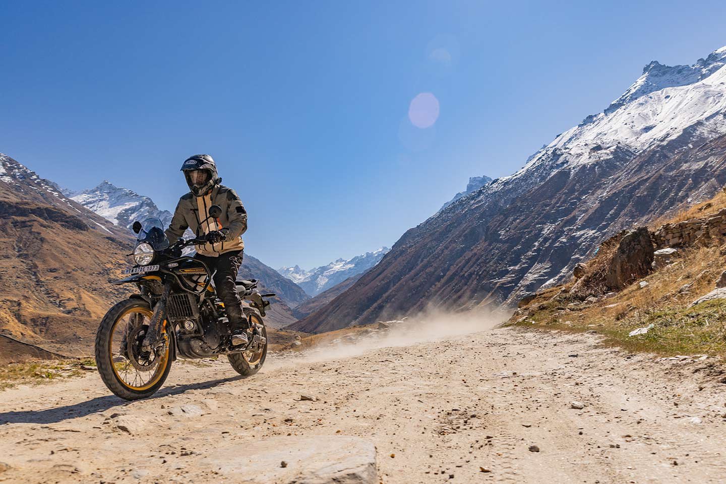 The Himalayan is most happy on gravel roads and off the highway.