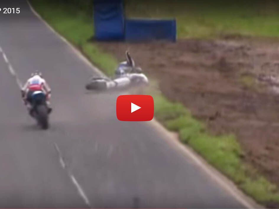 Crash Video: Guy Martin Goes Down at the Dundrod 150 | Cycle World