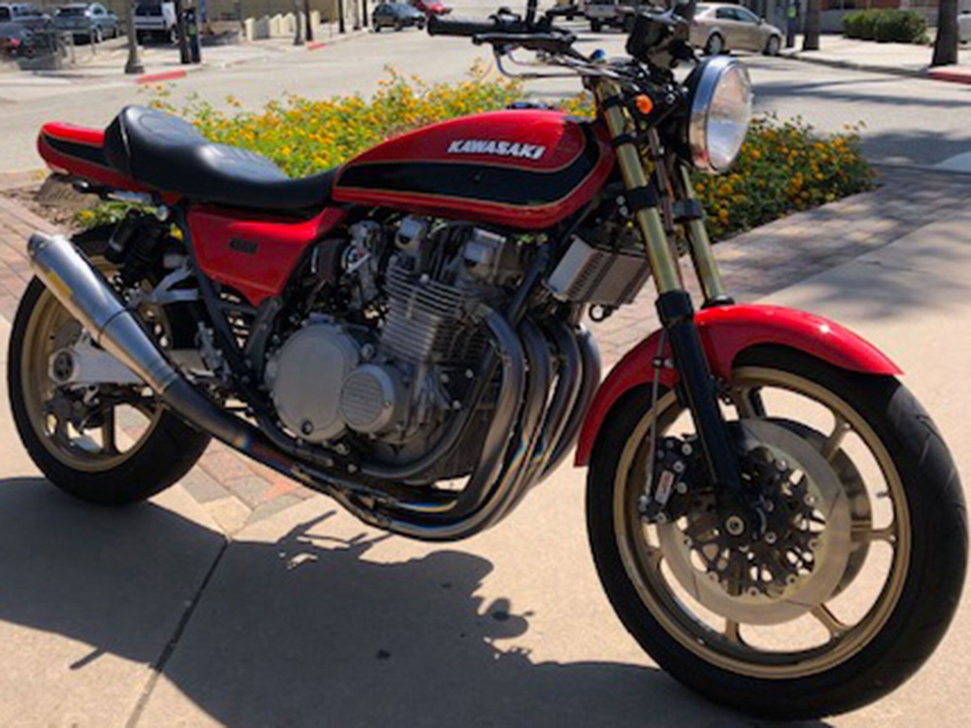 …to here. Imagine, budget, build. Money spent on project bikes pays lifelong dividends. What price joy? More than 2,500 miles of smiles so far for Evan Grosswirth and his exquisite HyperCycle KZ1000.