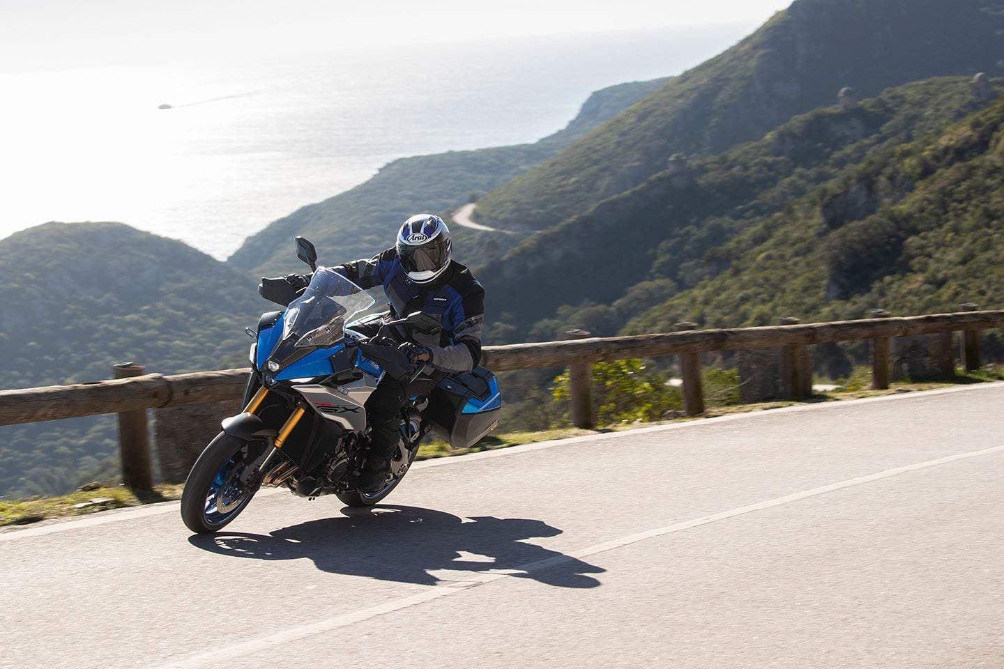 Suzuki’s goal with the GSX-S1000GX+ was versatility. The bike is just as comfortable in the canyons as it is on the highway.