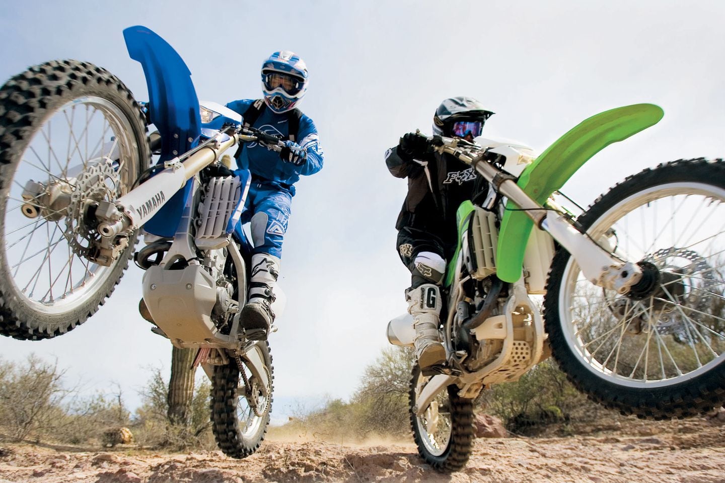 Kawasaki Klx450r Vs Yamaha Wr450f Off Road Motorcycle Review Cycle World