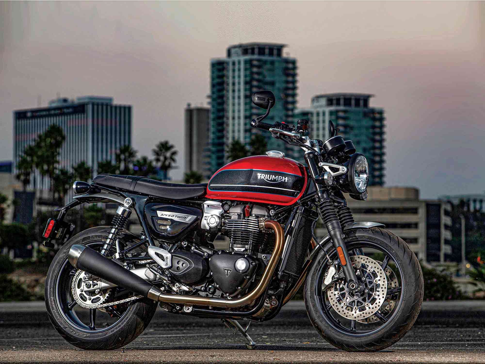 The Triumph Speed Twin is <em>Cycle World</em>’s Best Open-class Streetbike for 2020.