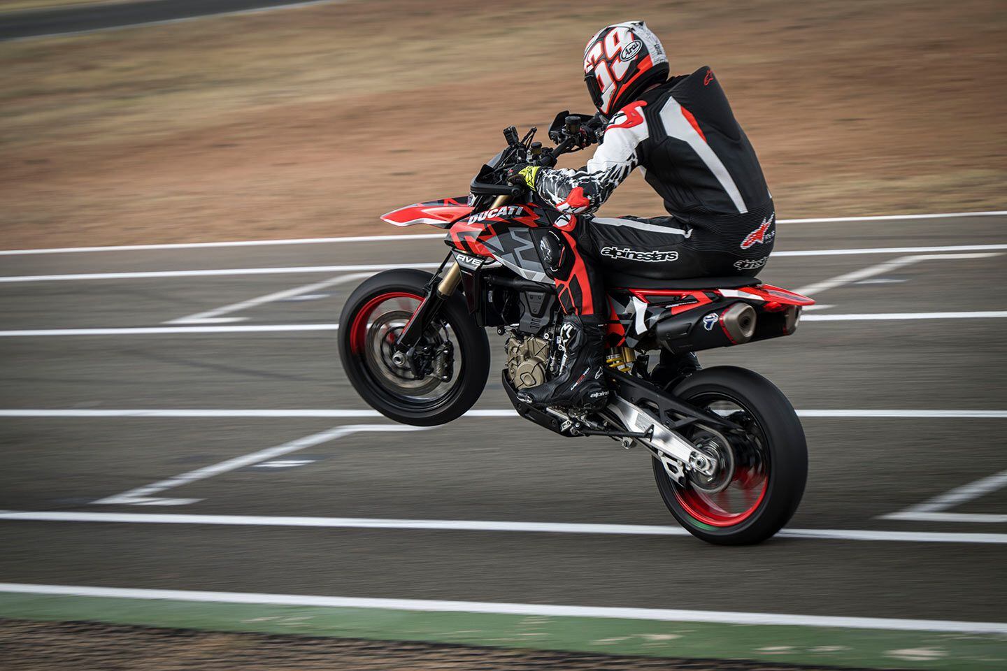 Welcome to the wonderful world of street-legal supermotos. The Hypermotard 698 Mono will fit in well.