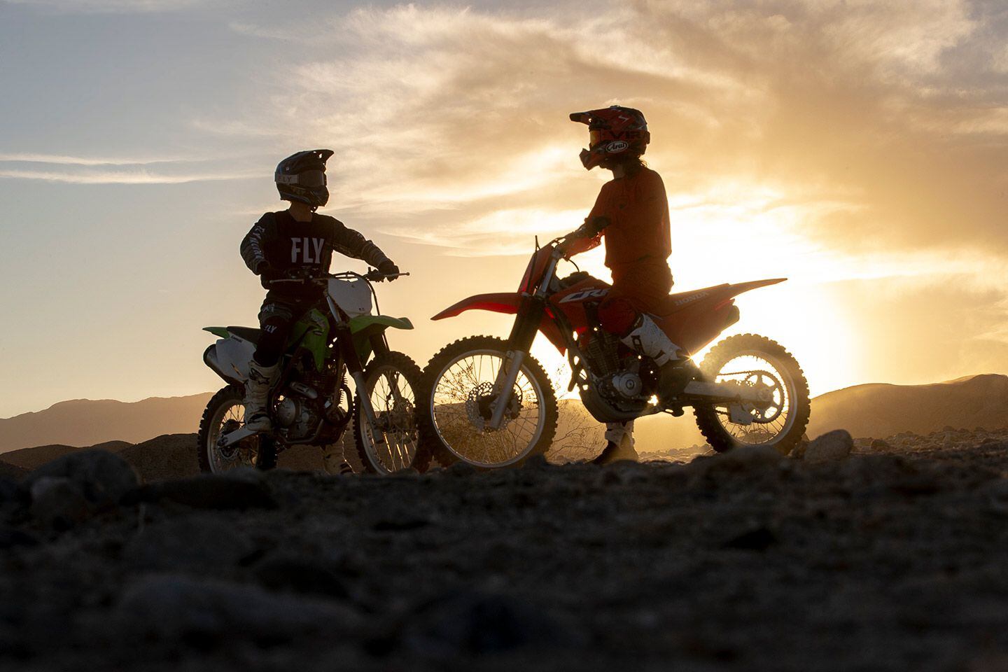 The friendly nature of trail bikes allow riders to explore all day. It’s only when the sun went down that we thought about heading back to camp.