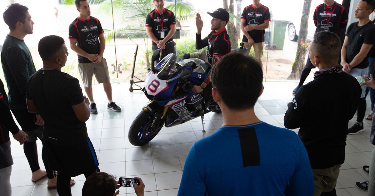 ride aboard a professional motorcycle racer