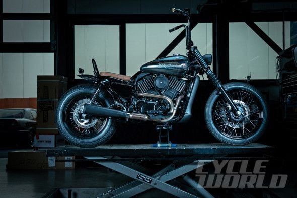 Harley-Davidson Street 750 modified into a beautiful chopper