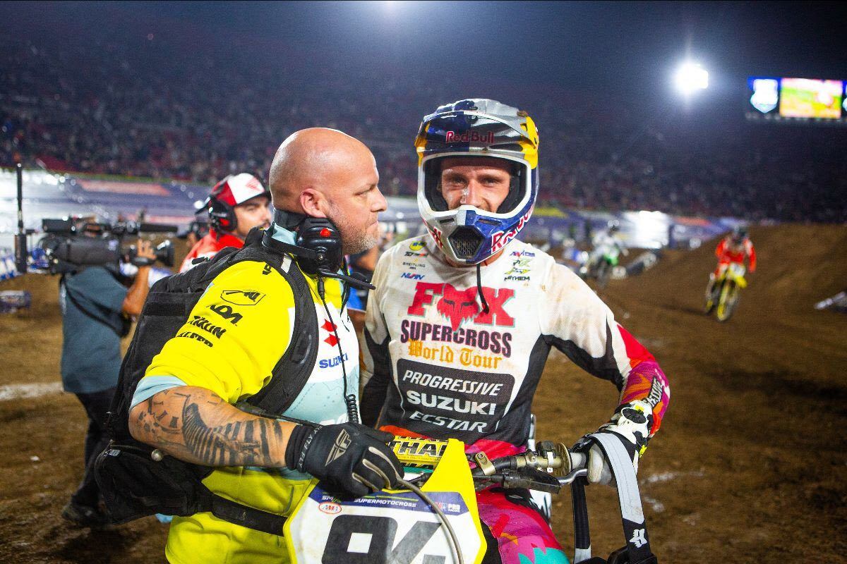 Ken Roczen earned an impressive second place overall in the SuperMotocross World Championship in Los Angeles.