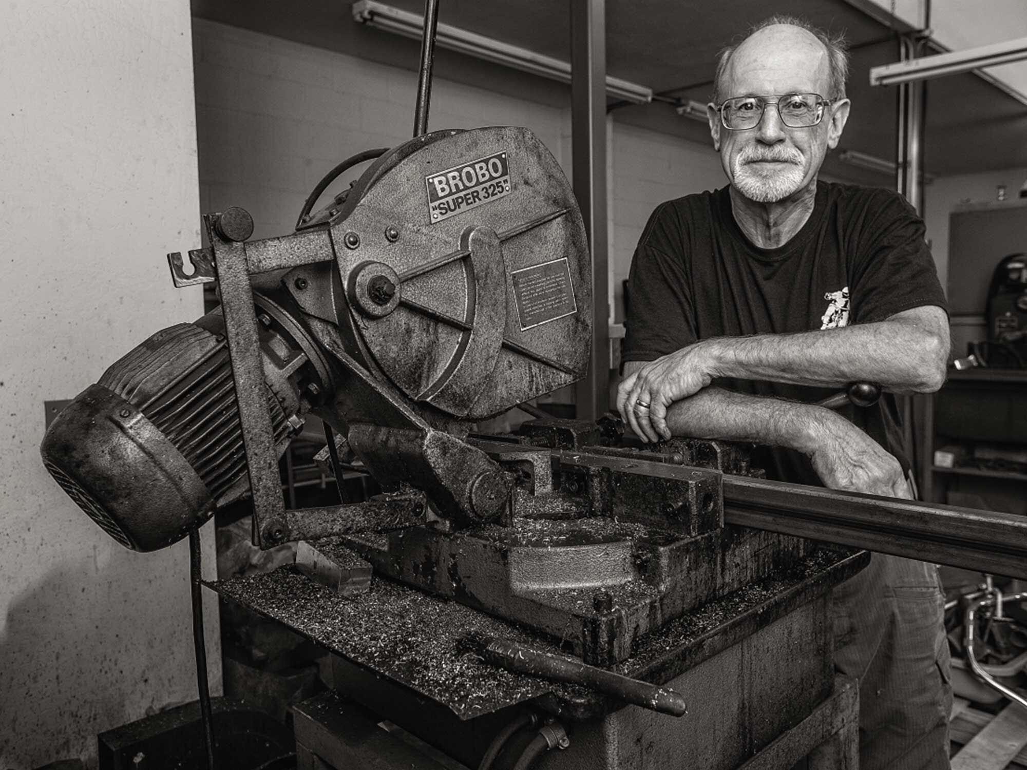 Steve Storz at his Ventura shop.