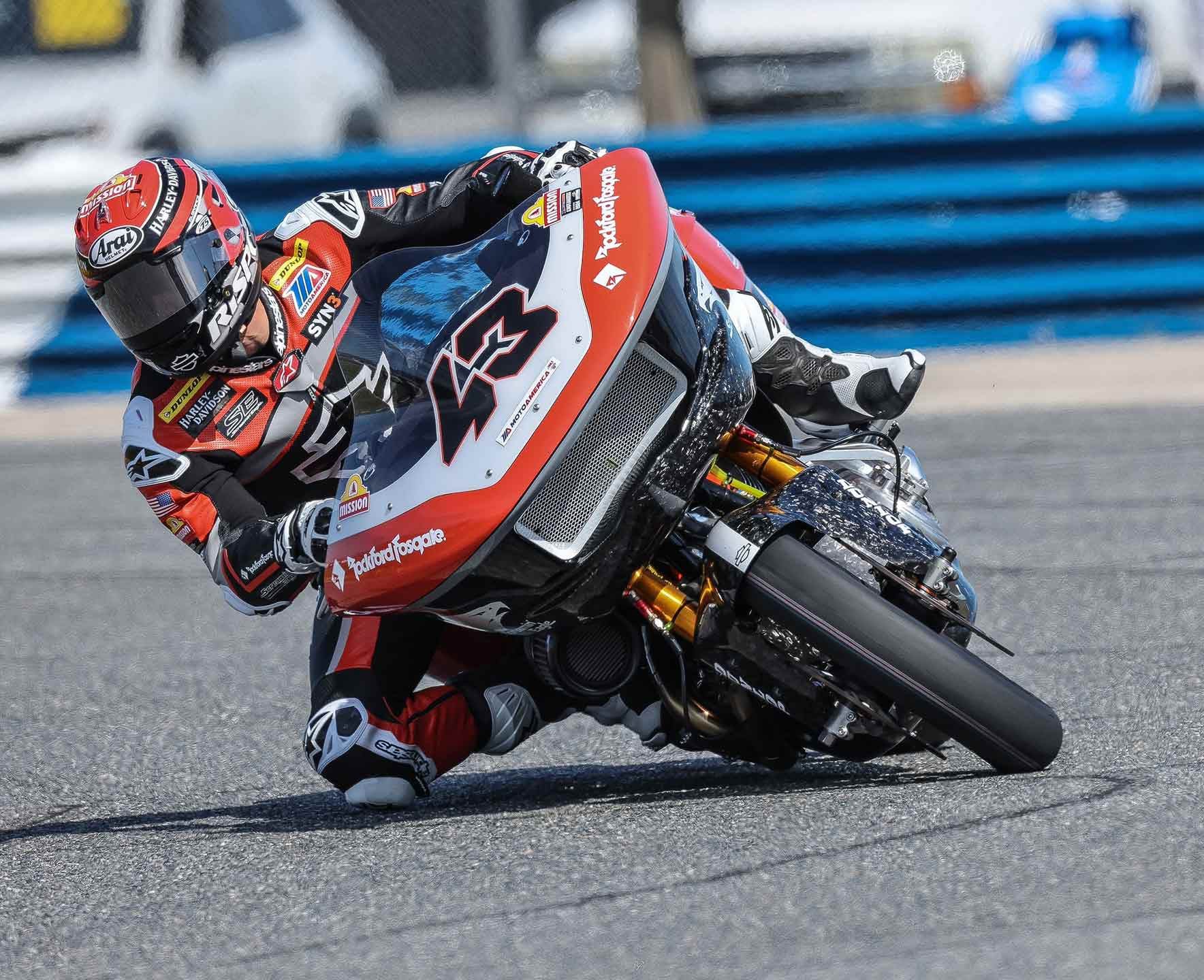 James Rispoli giving the fans what they want: great racing.