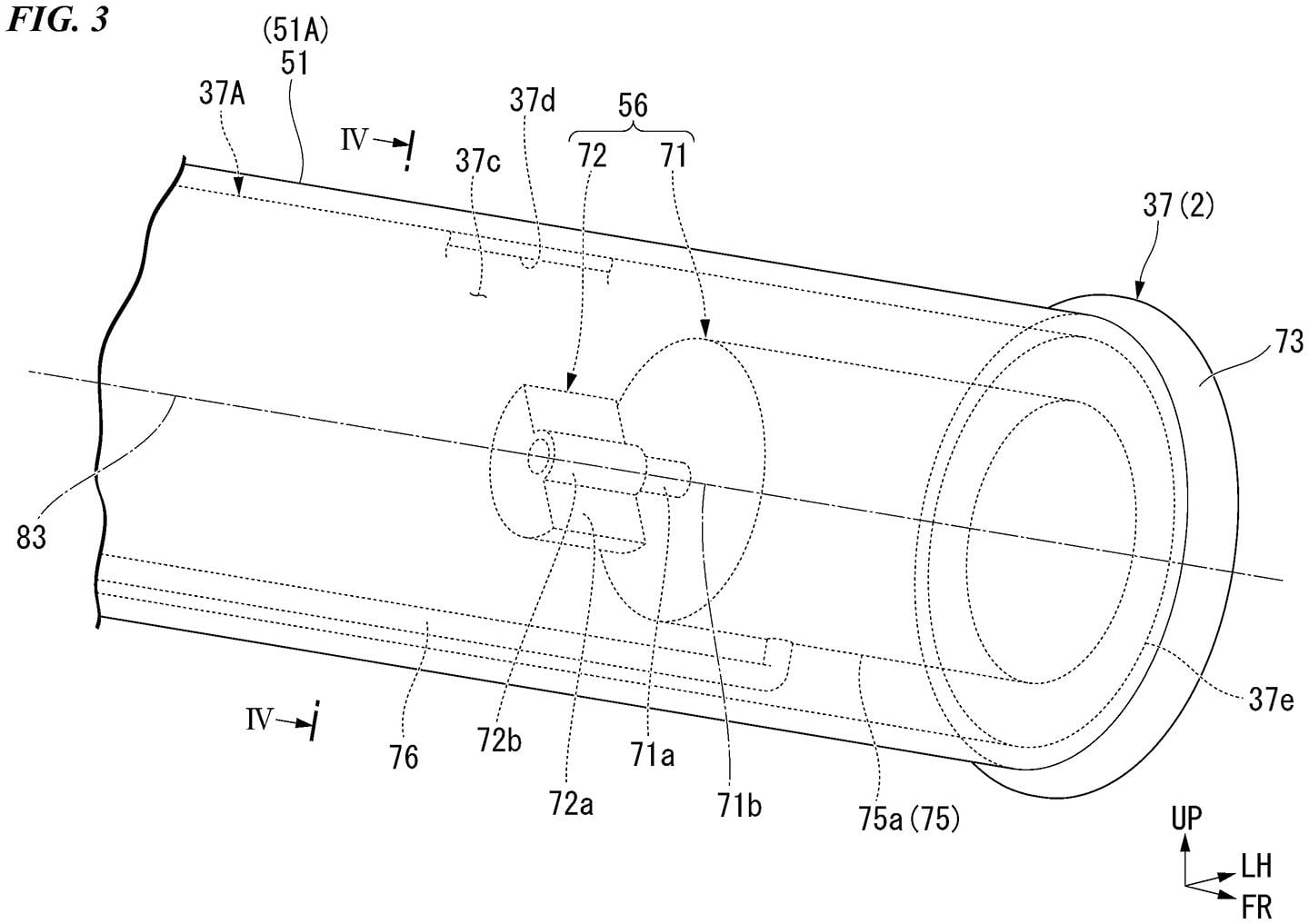 A close-up look of the vibration mechanism in the bar, which is essentially an offset weight attached to a motor.