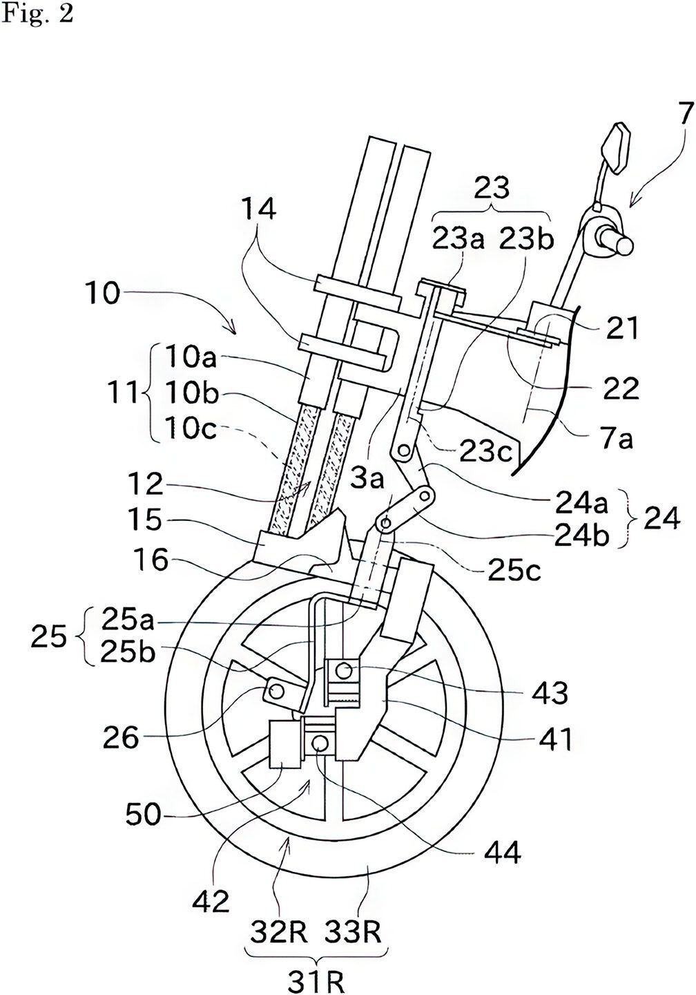 Unlike Yamaha’s and Piaggio’s designs, the Kawasaki design’s tilting mechanism is below the suspension in an unsprung position.