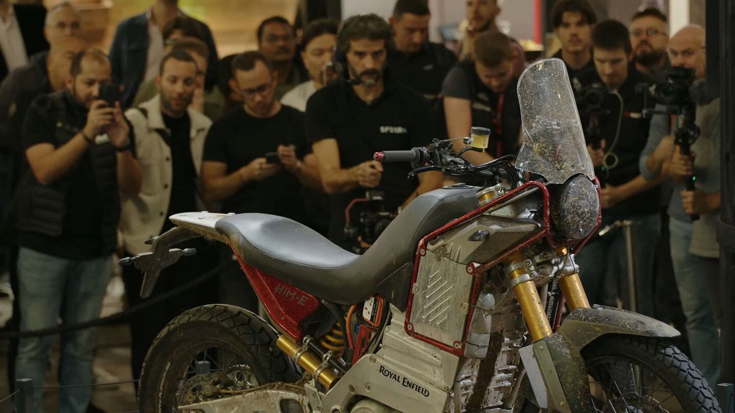 Royal Enfield also showed off its working prototype of its electric Himalayan at EICMA.