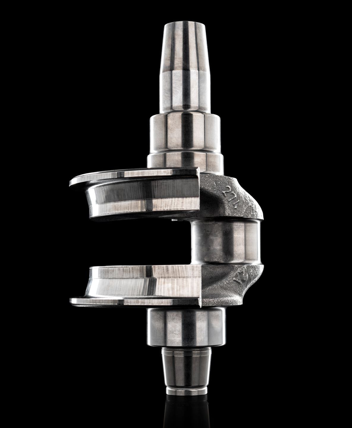 Flywheel mass on the Superquadro’s crankshaft is fairly little.