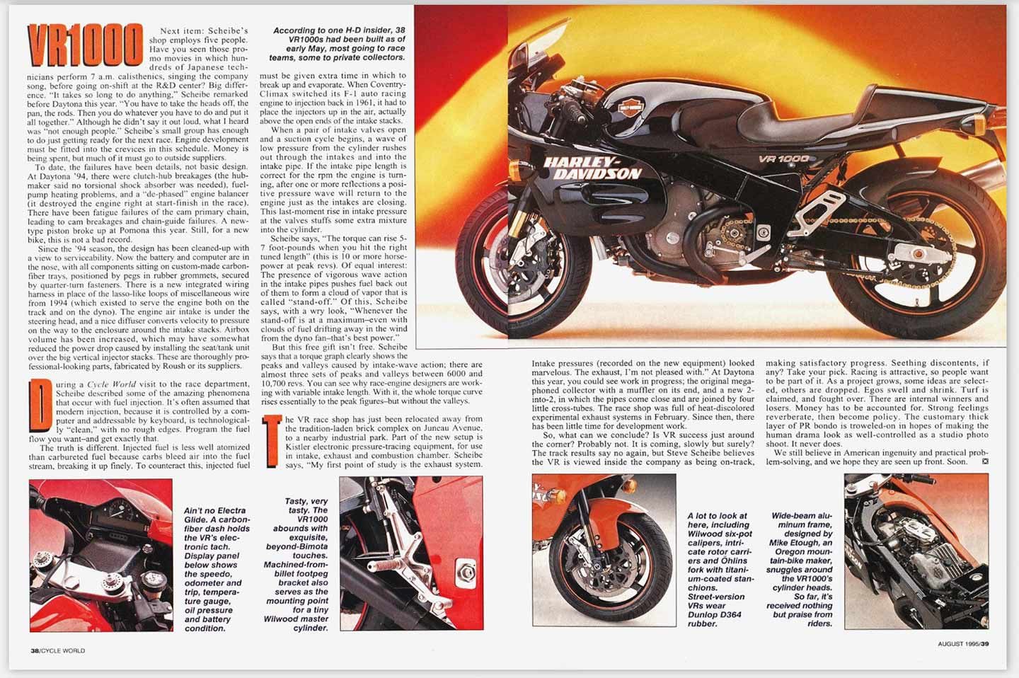 The second spread in the 1995 Kevin Cameron follow-up story.