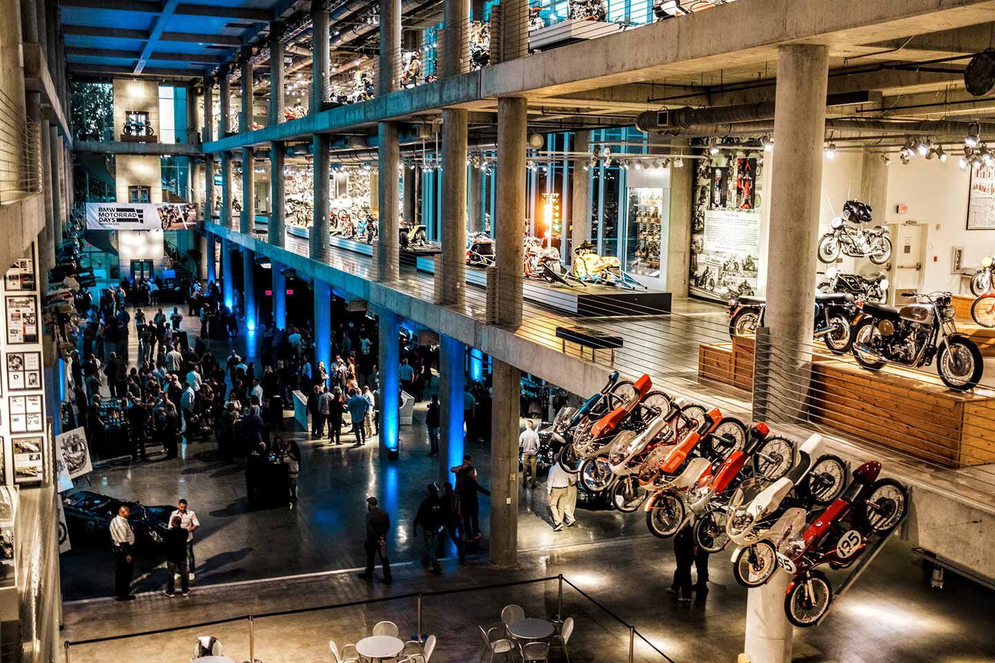 An actual night at the museum, with food and everything. Dinner hosted by BMW Motorrad Days at the Barber Motorsports Museum.