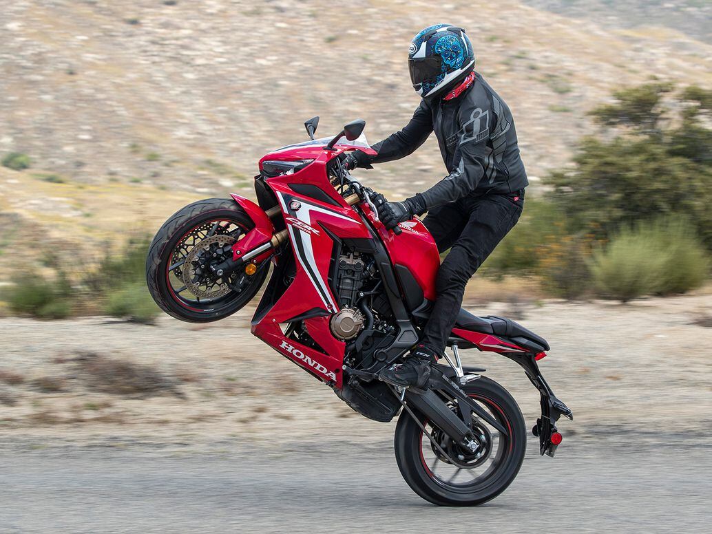 CBR650R wheelie