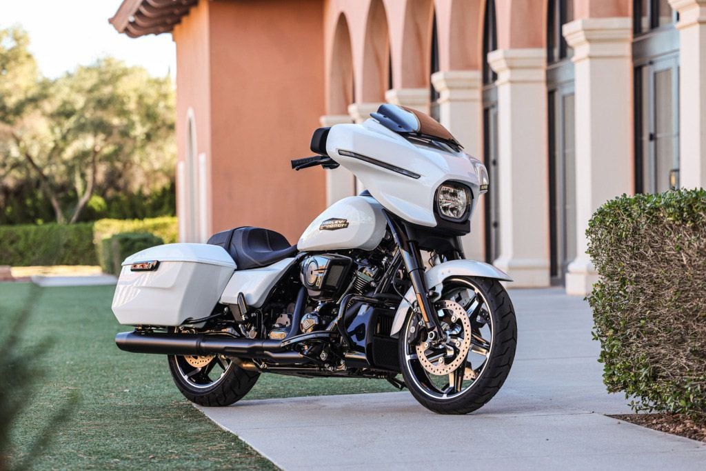 The 2024 H-D Street Glide and Road Glide get updated chassis components.