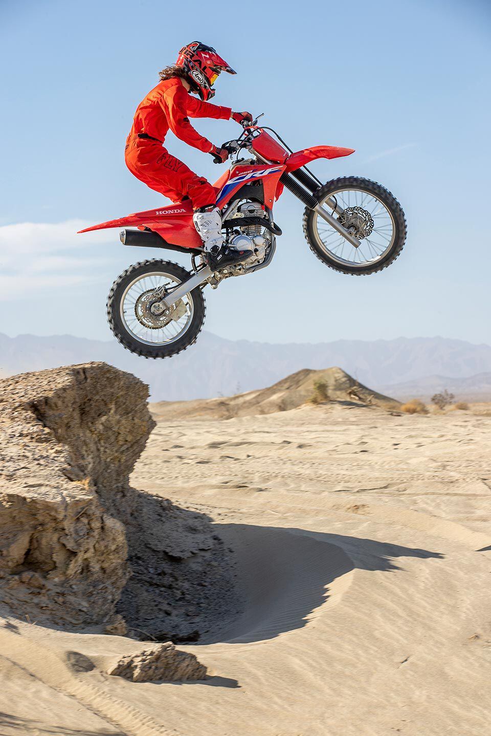 Even when pushing the CRF250F to its limits the red machine continually impressed all test riders.