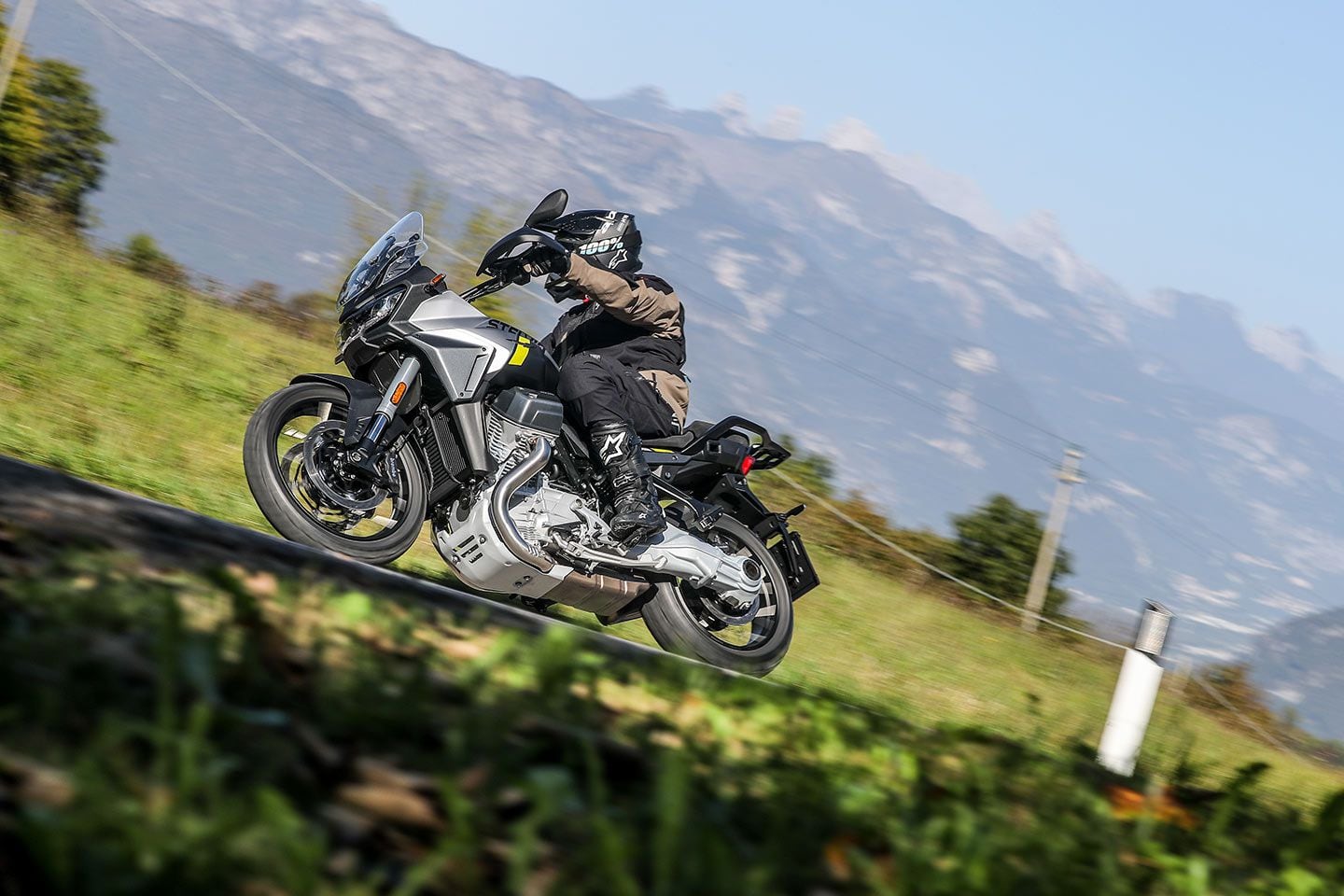 Moto Guzzi’s Stevlio is billed as a n “all-rounder” adventure bike.