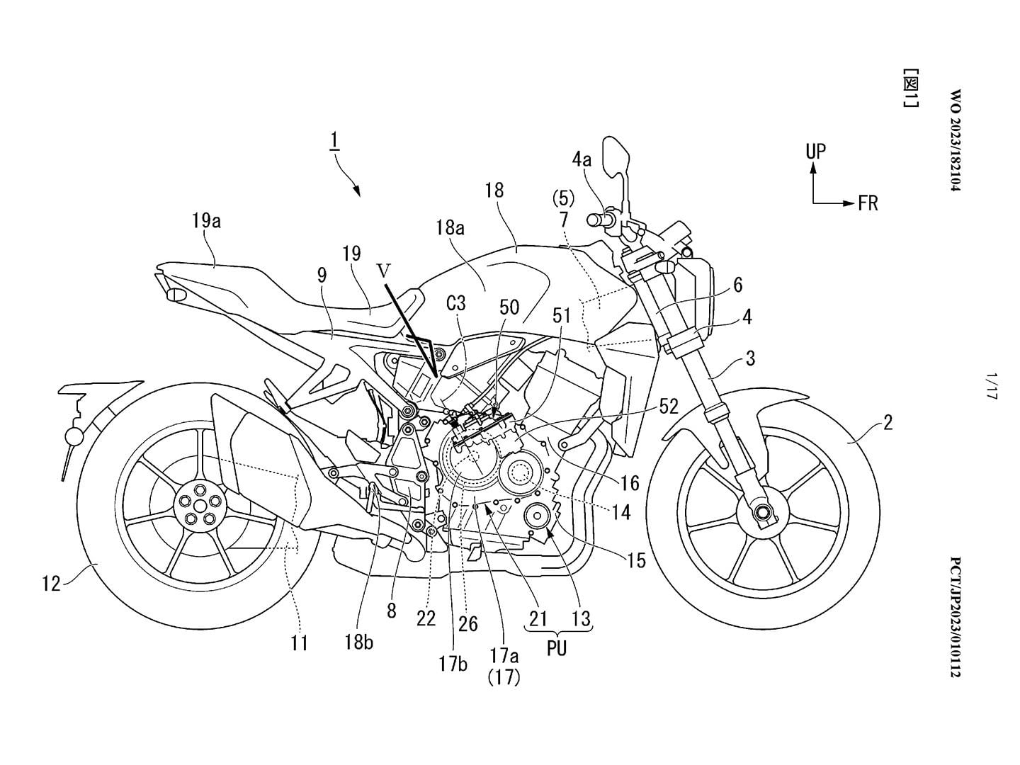 Here we can see that Honda has used the CB1000R in its patent drawings. Is that a clue for an early use application?