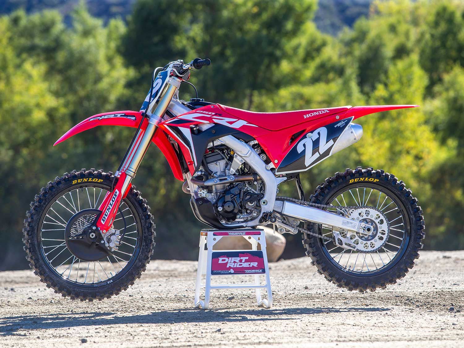 Hitting the scales at 237 pounds, the CRF250R weighs 1 pound less than the heaviest bike in this comparison test.