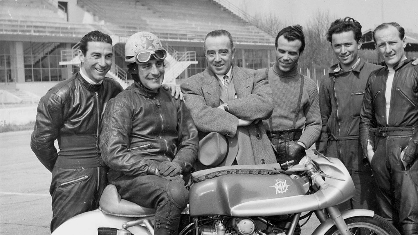 Count Domenico Agusta (center) died in 1971.