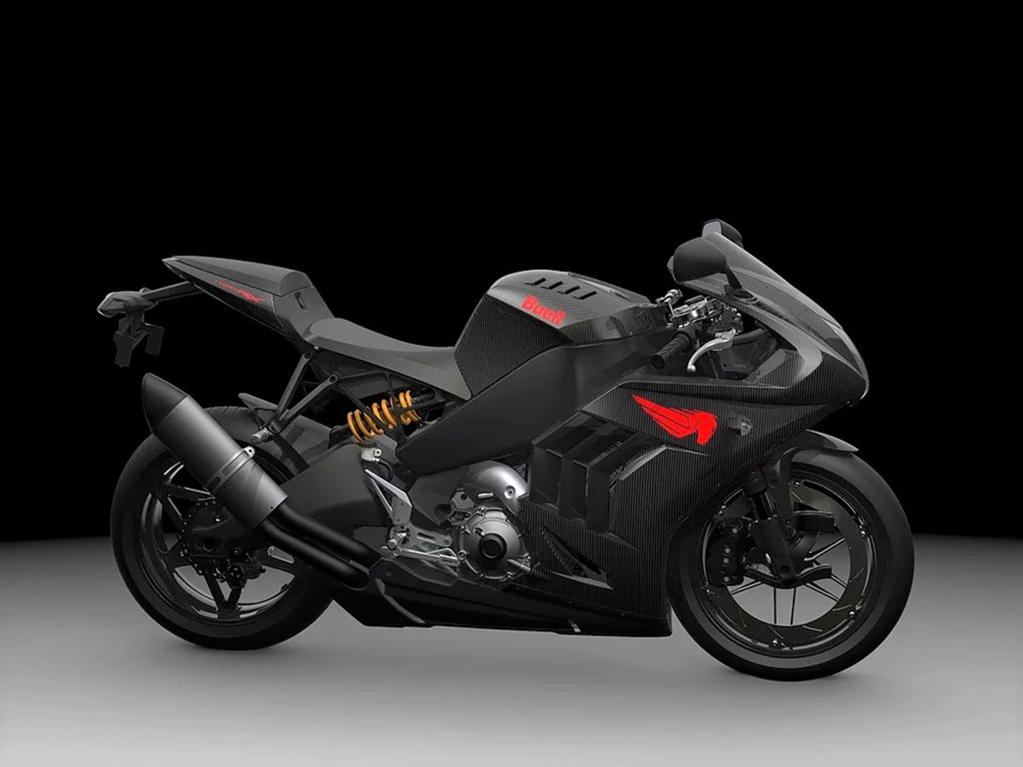 On Buell’s website it’s called the Hammerhead 1190RX and will be available in Carbon Fiber or Heritage liveries.