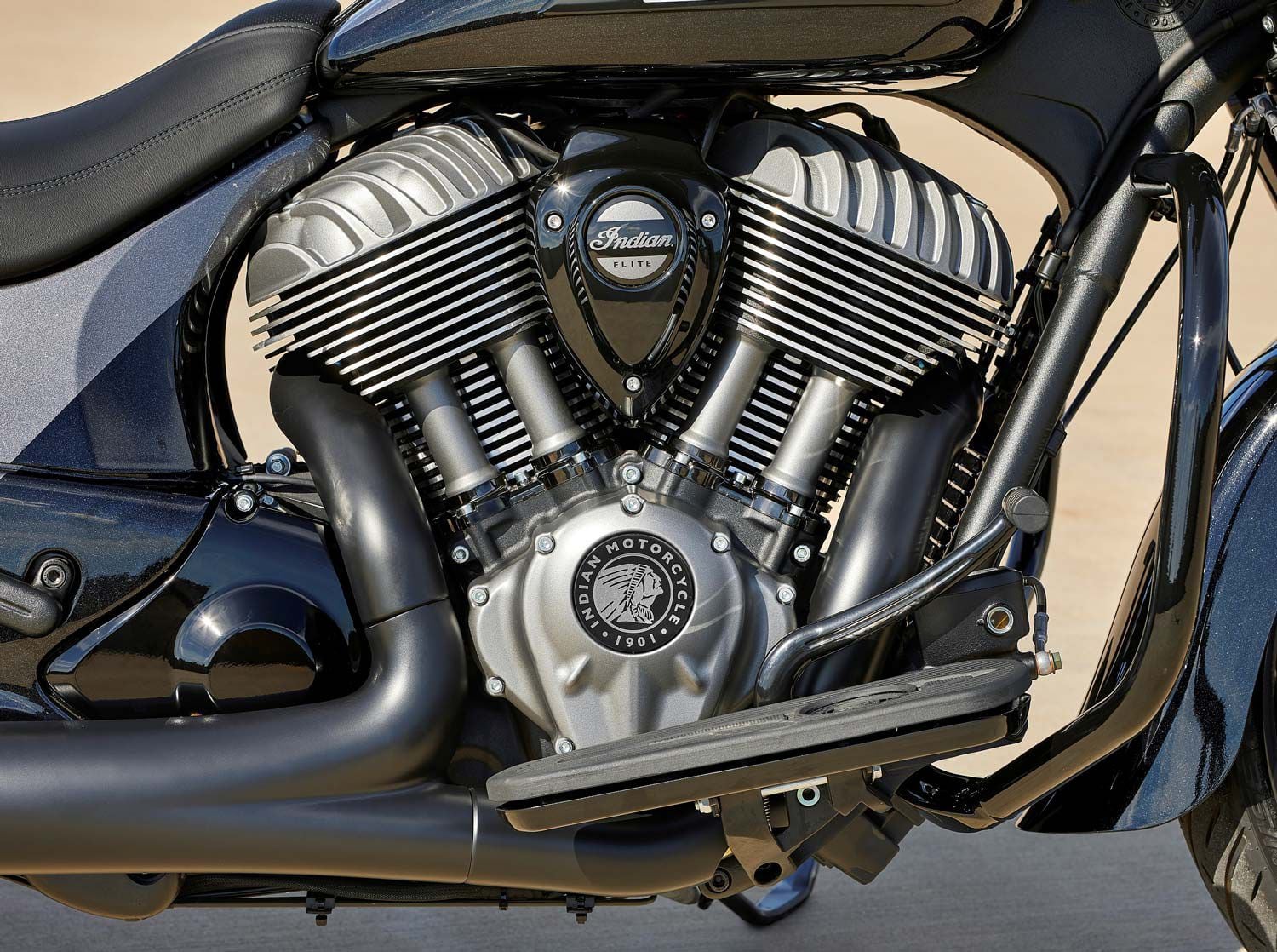 New Slate Smoke finishes on the Thunderstroke 116 air-cooled V-twin, and low-key badging throughout.