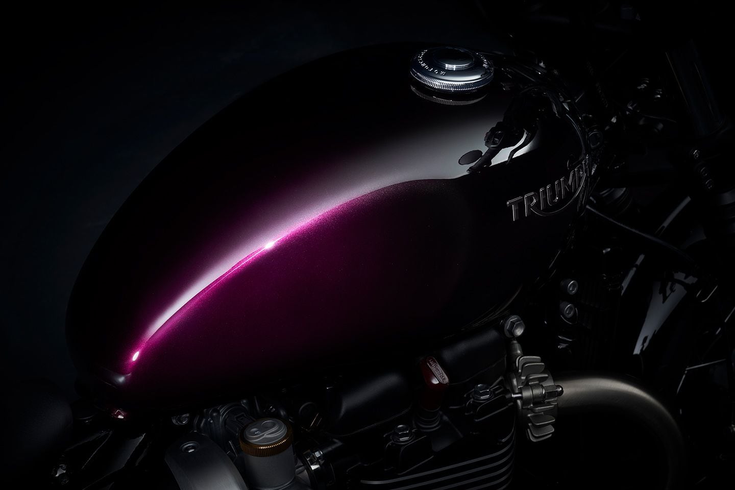 2024 Triumph Bobber in Purple Stealth.