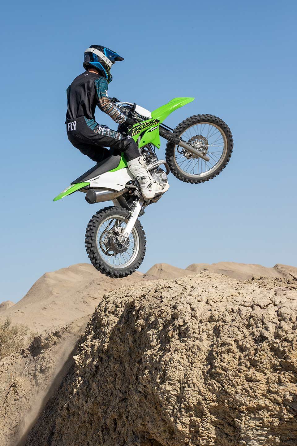 Finding new lines on the Kawasaki KLX230R.