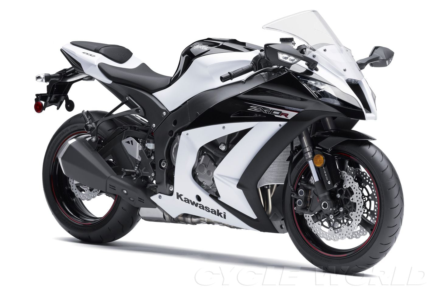 black and white kawasaki ninja