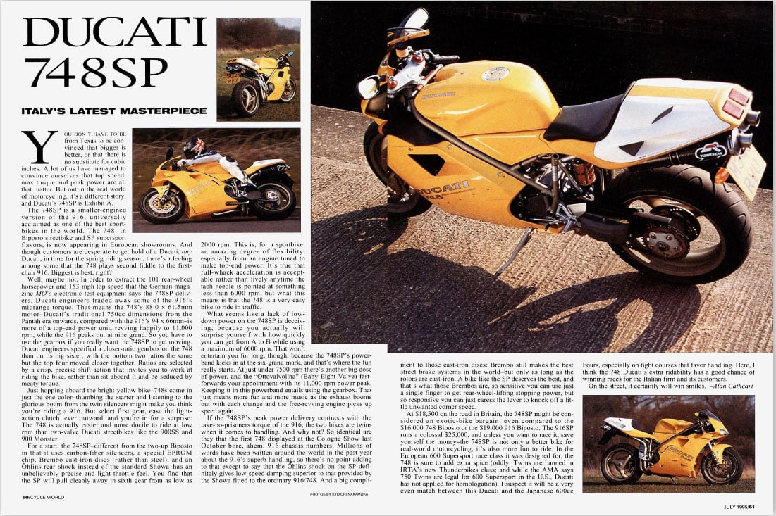 The Ducati 748 was the first of the company’s middleweights aimed at World Supersport success.