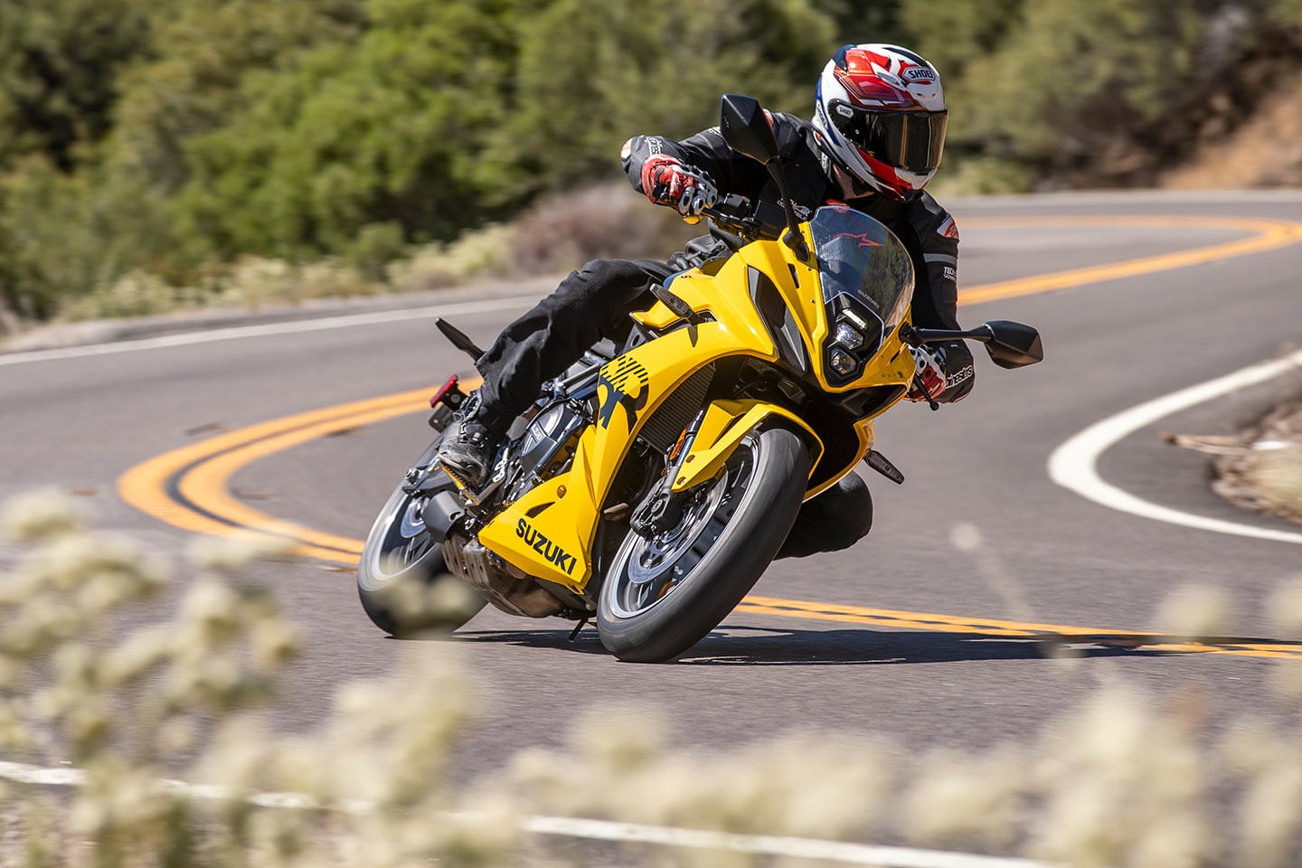 Suzuki’s GSX-8R is so well rounded, offering good handling, great stability, and really good suspension settings.